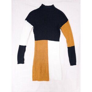 Color Block Rib-Knit Sweater